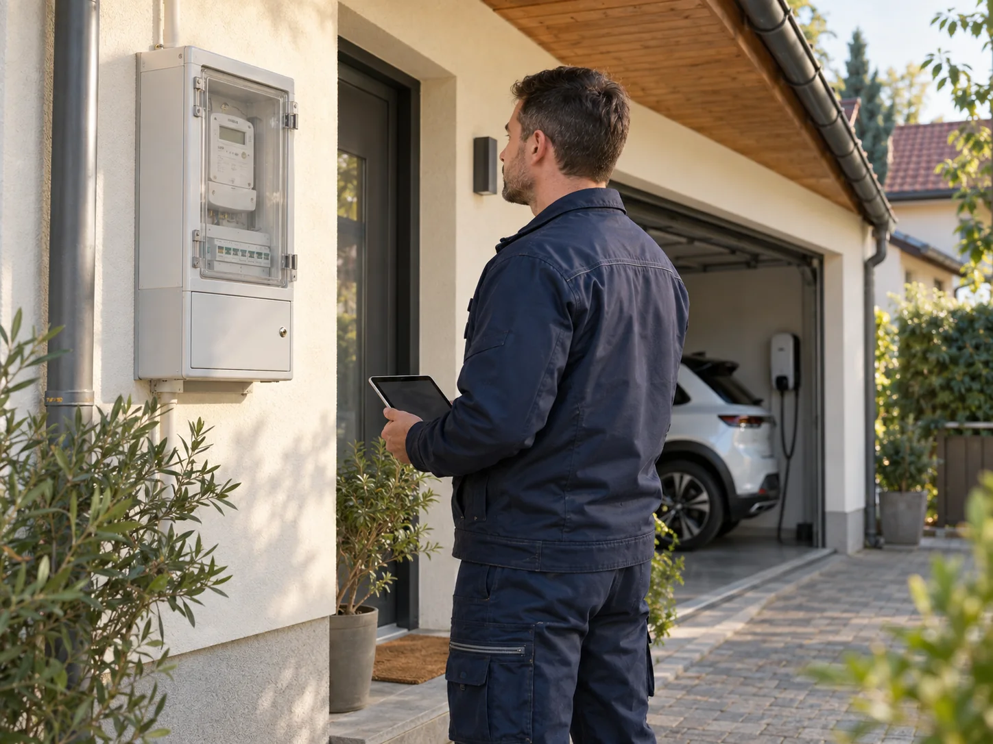 Villamos hálózat felmérése elektromosautó-töltő telepítéséhez – illusztráció