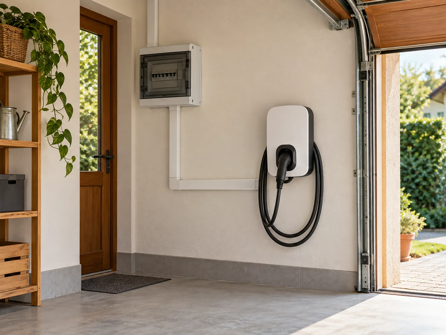 Elektromosautó-töltő szakszerű otthoni telepítése – illusztráció